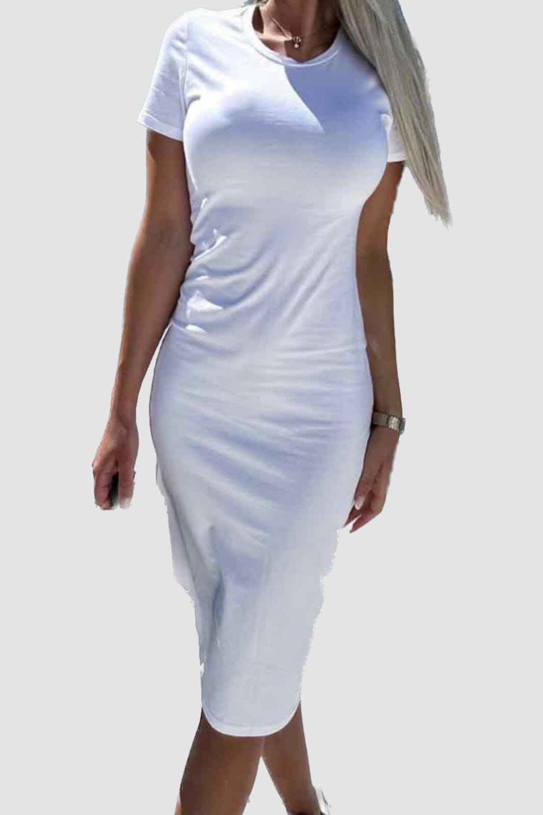 Anobel copenhagen - T-shirts Long Dress - White Kjoler 
