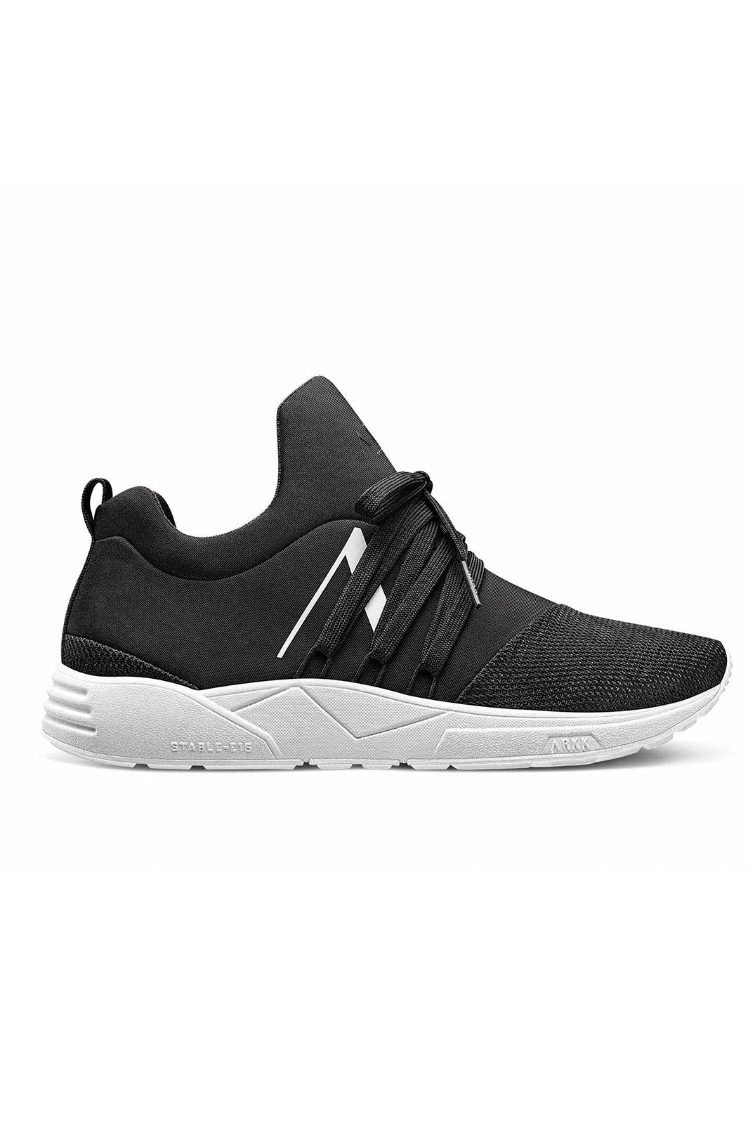 ARKK Copenhagen - Raven Mesh Pet S-E15 Jet - Black White Sneakers 
