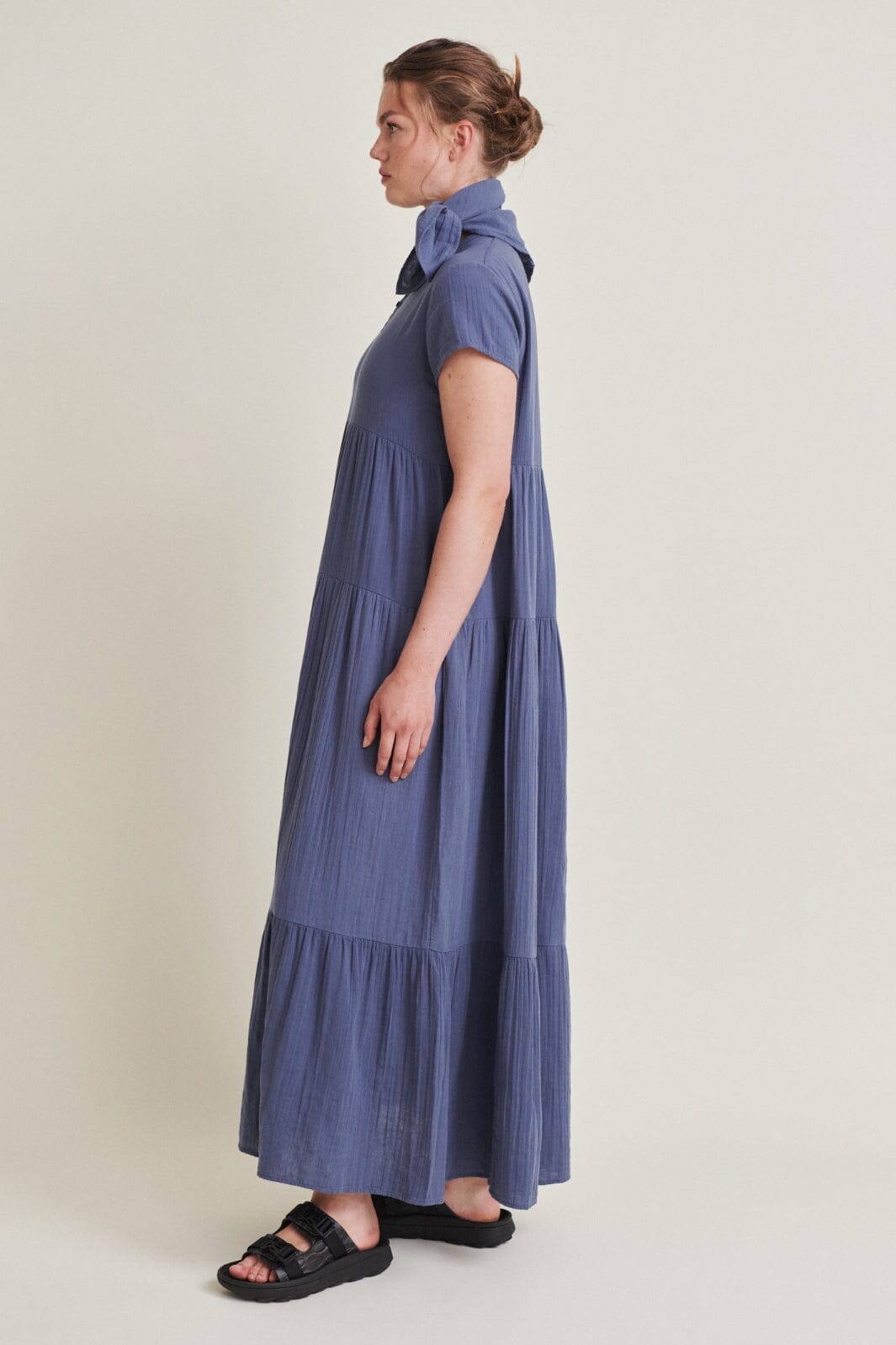 Basic Apparel - Ember Layered Dress Gots - 421 Vintage Indigo Kjoler 
