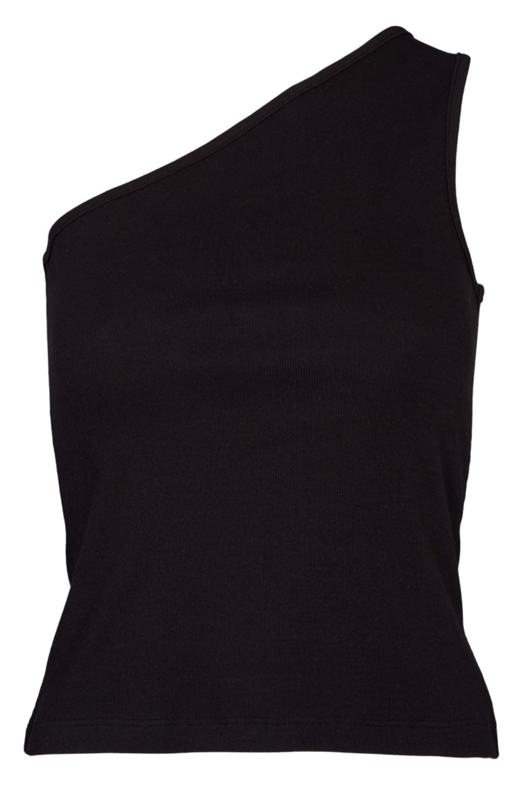 Basic Apparel - Ludmilla One Shoulder Top - 001 Black Toppe 