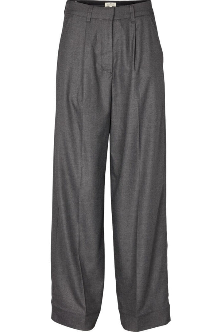 Basic Apparel - Marge Pants - 393 Dark Grey Mel. Bukser 