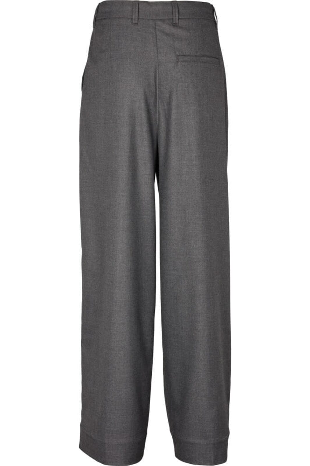 Basic Apparel - Marge Pants - 393 Dark Grey Mel. Bukser 
