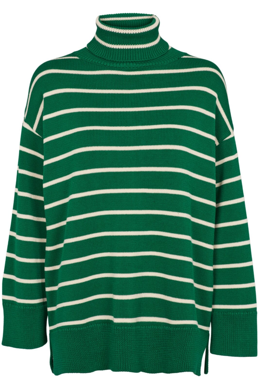 Basic Apparel - Winie T-Sweater - 656 Green Jacket / Birch Strikbluser 