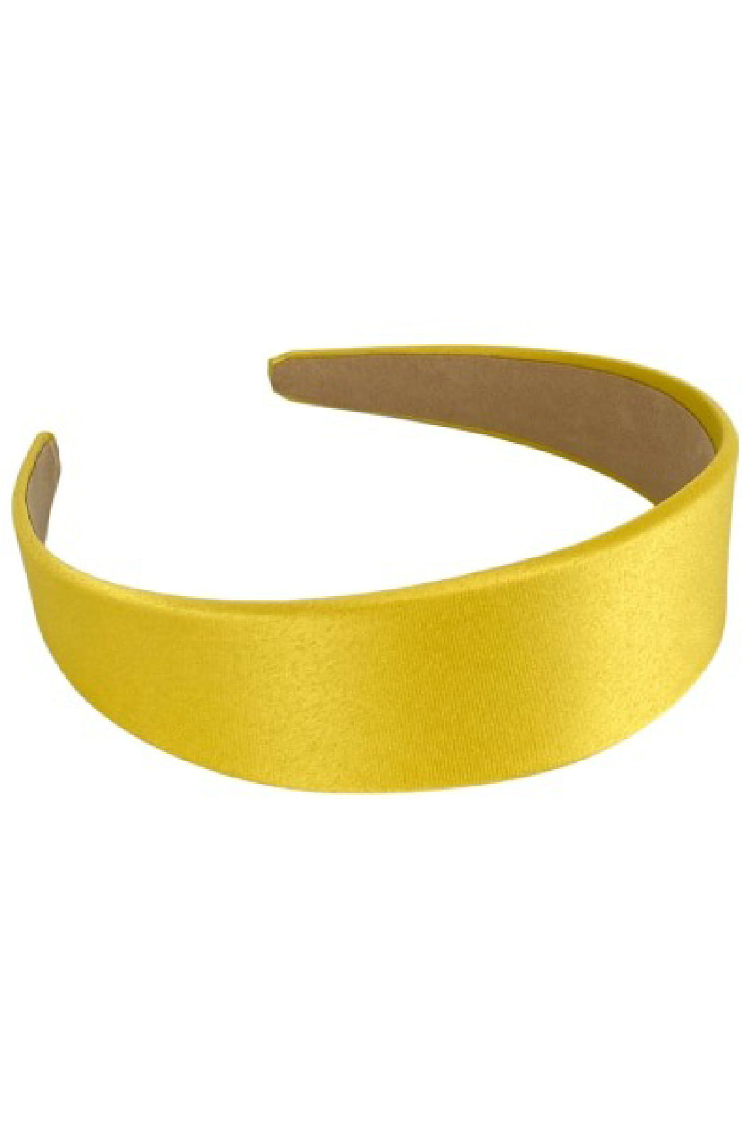Black Colour - BcAya Plain Solid Headband - Yellow Pandebånd 