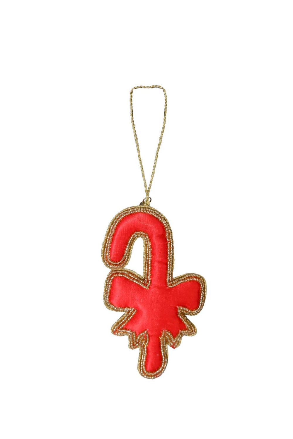 Black Colour - Bccandy Cane Christmas Ornament - Gold