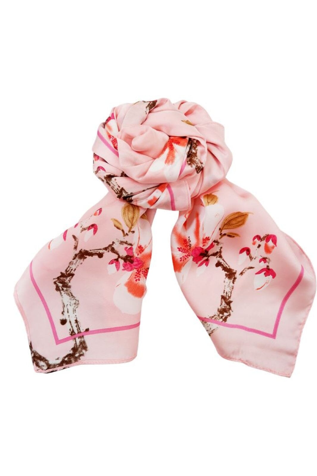 Black Colour - Bccherry Blossom Mini Scarf - Lt. Pink Tørklæder 