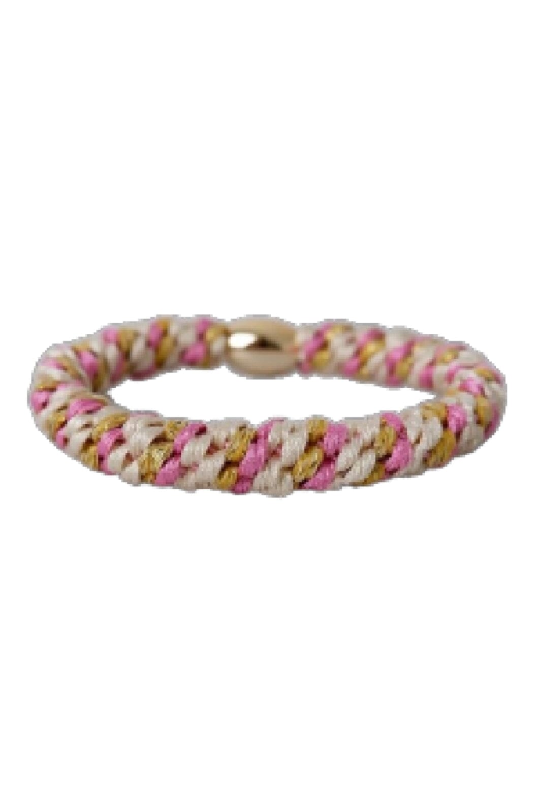 Black Colour - Bckally Gold Bead Elastic - Milky Pink Milky Pink Hårelastikker 