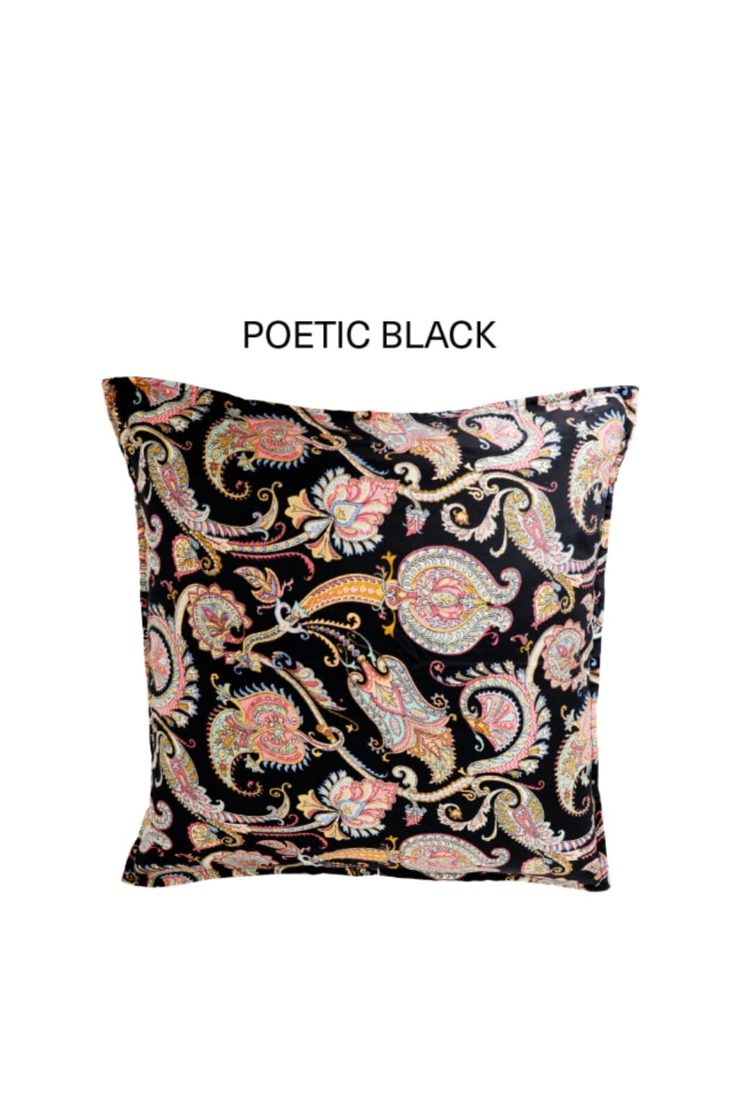 Black Colour - Bcluna Cushion Cover 50X50 - Poetic Black Pudebetræk 