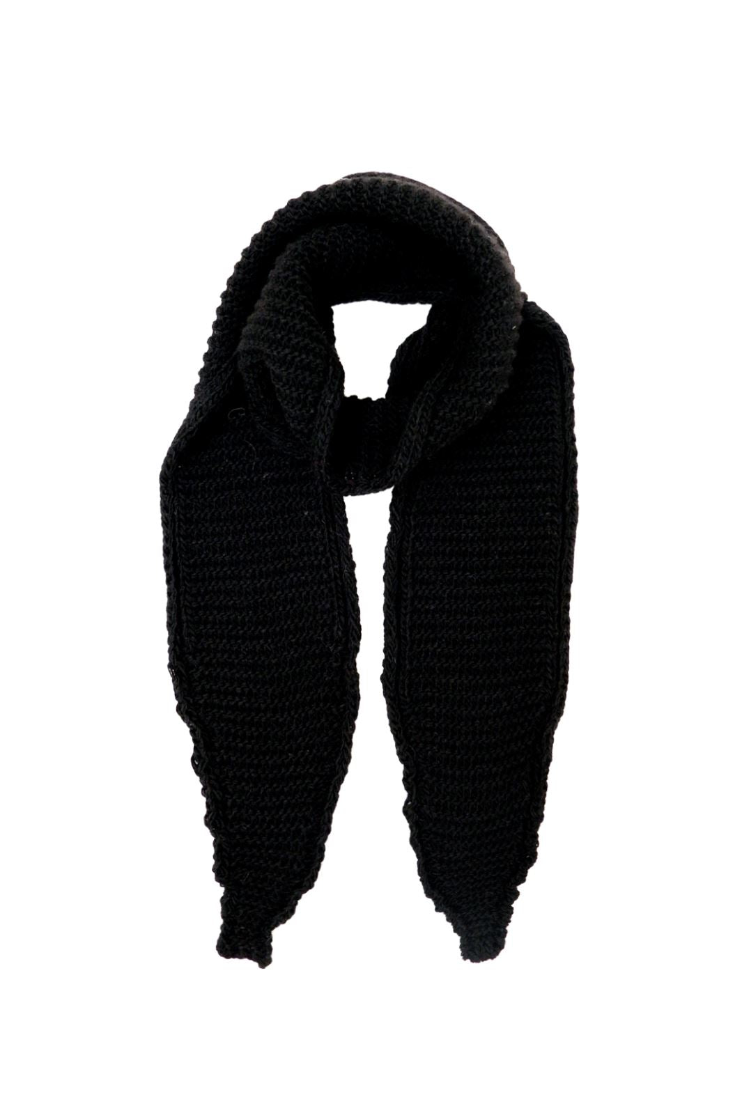 Black Colour - Bcsally Knitted Mini Scarf - Black Tørklæder 