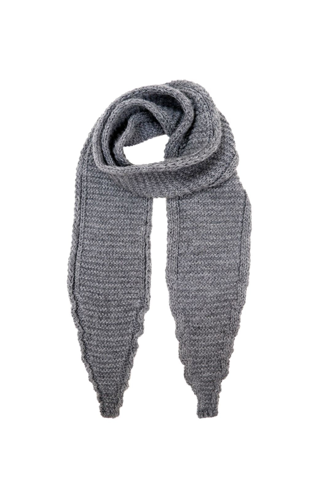 Black Colour - Bcsally Knitted Mini Scarf - Grey Tørklæder 
