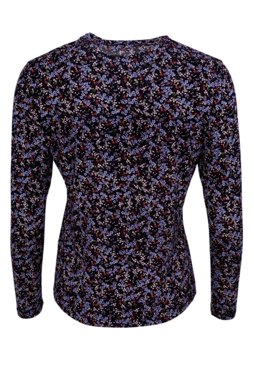 Black Colour - Bcshani Printed L/S Tee - Black Flower Bluser 