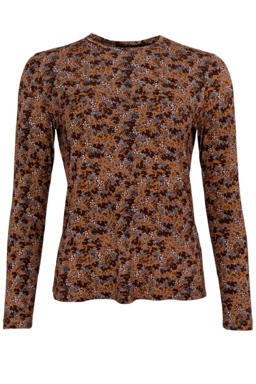 Black Colour - Bcshani Printed L/S Tee - Frappe Flower Bluser 
