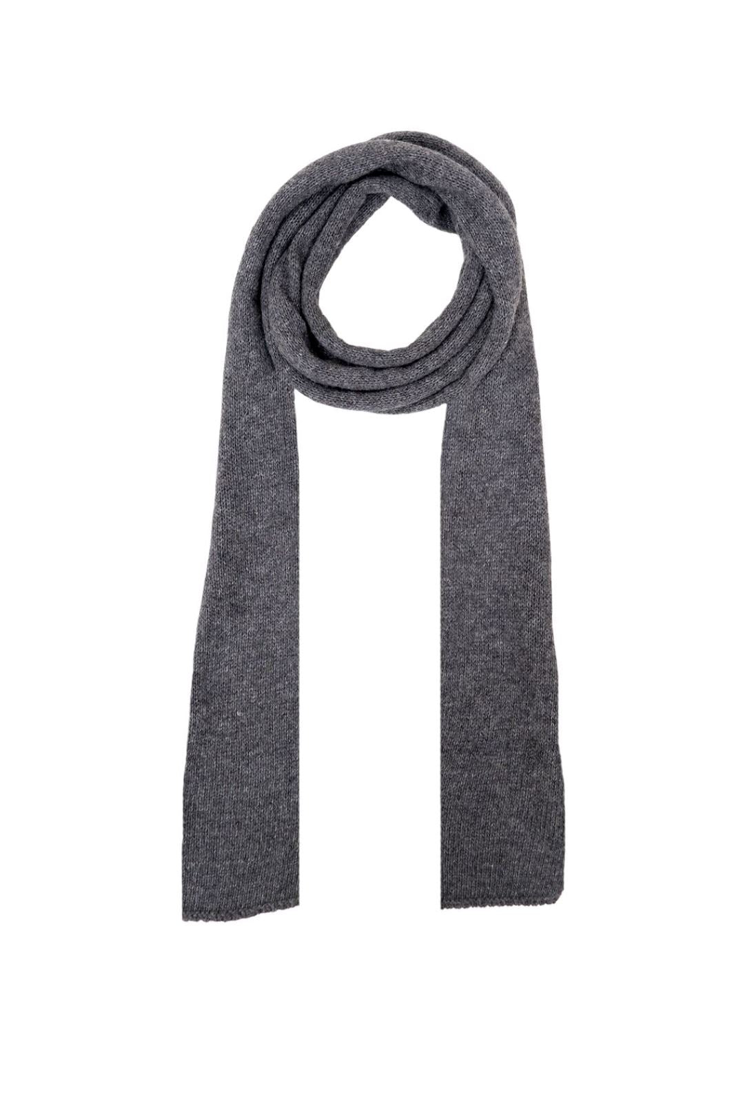 Black Colour - Bcslim Long Knitted Scarf - Dk. Grey Tørklæder 