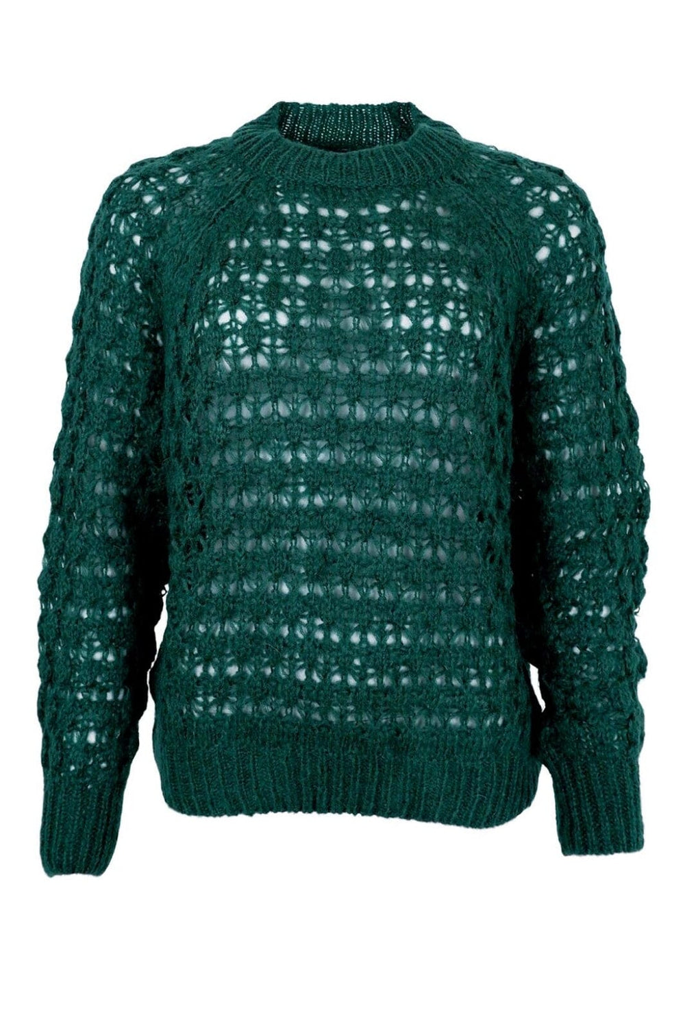 Black Colour - Bctrinity Knit Jumper - Deep Green Strikbluser 