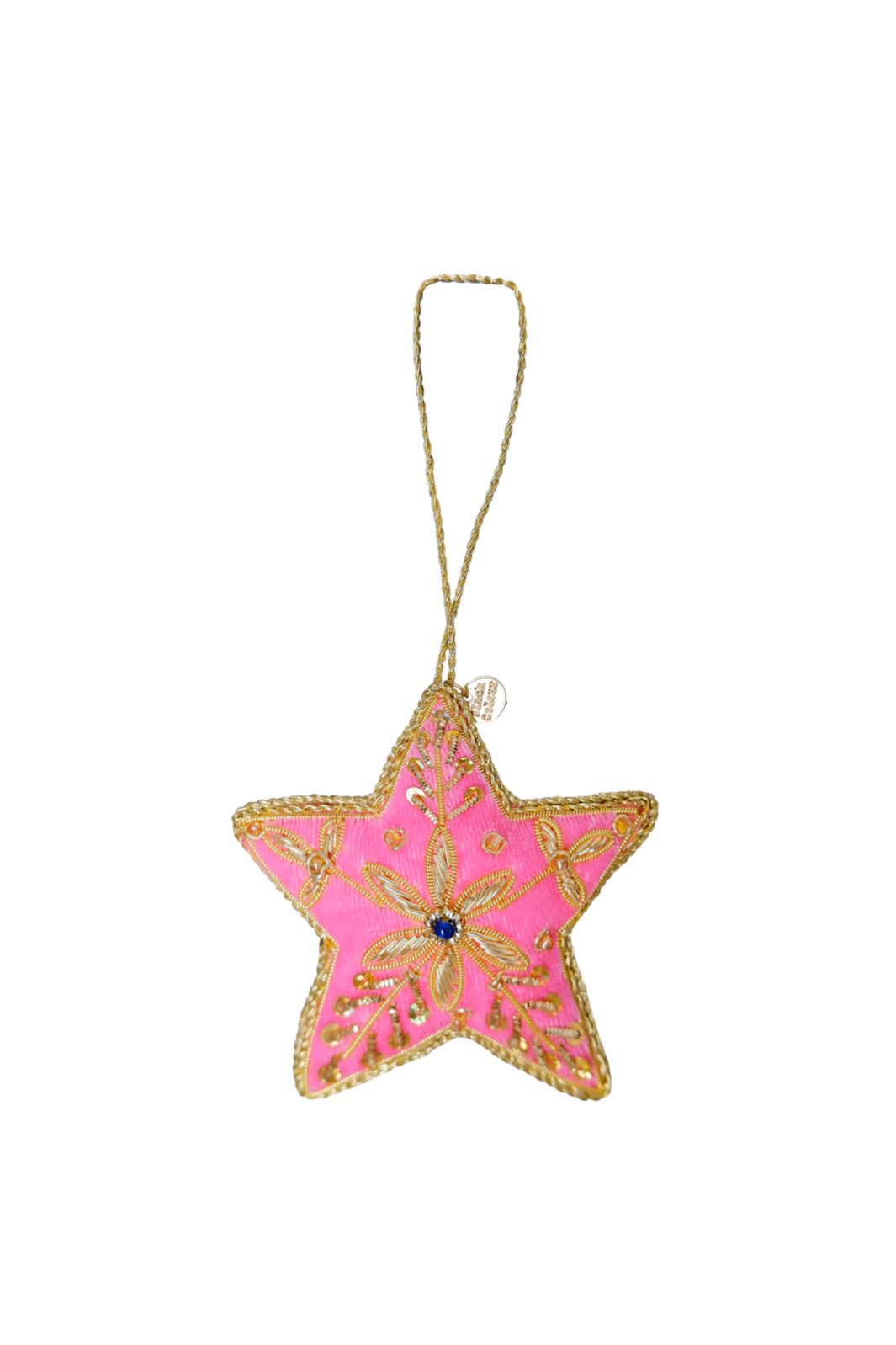 Black Colour - Bcvelvet Star Christmas Ornament - Pink