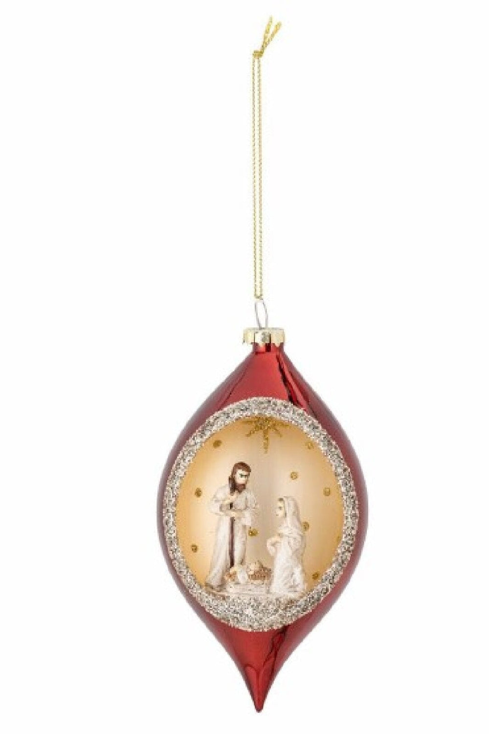 Bloomingville - Chrissie Ornament, Rød, Glas Jul 