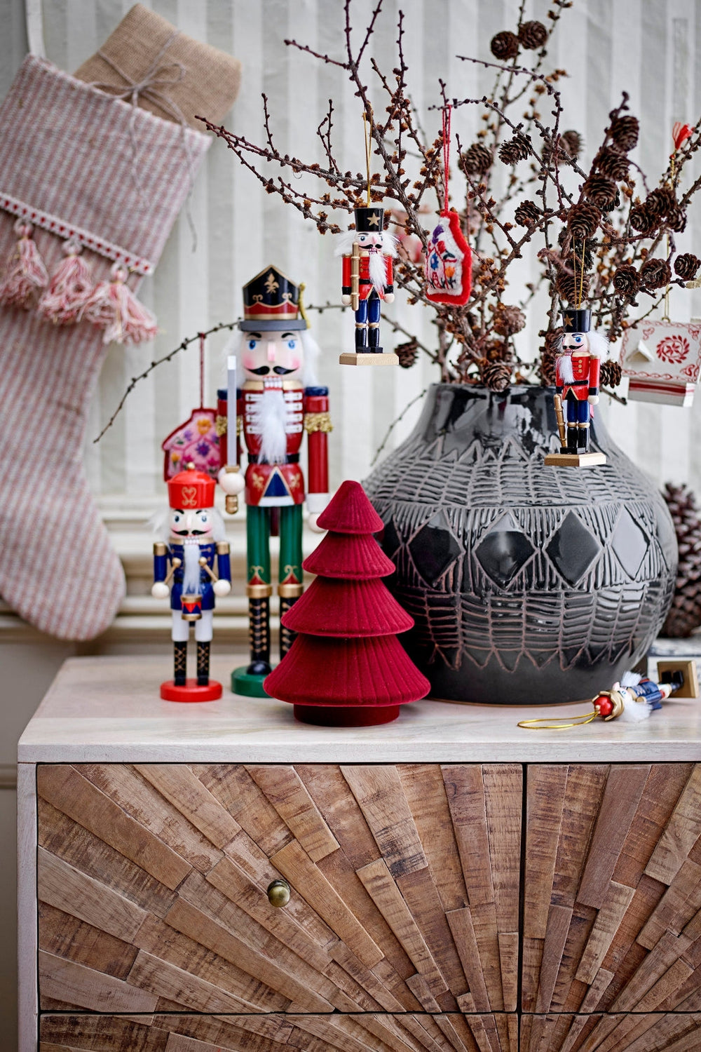 Bloomingville - Darren Deko, Rød, Fyr - Red Jul 