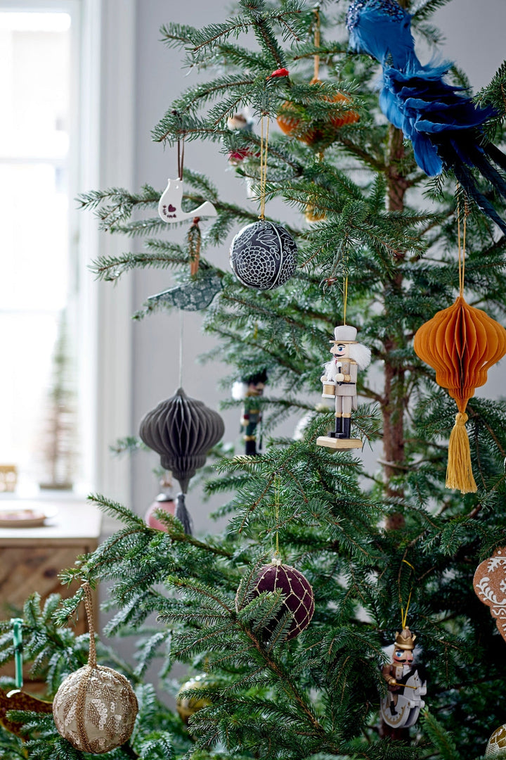 Bloomingville - Nikita Ornament, Guld, Træ - Gold Jul 