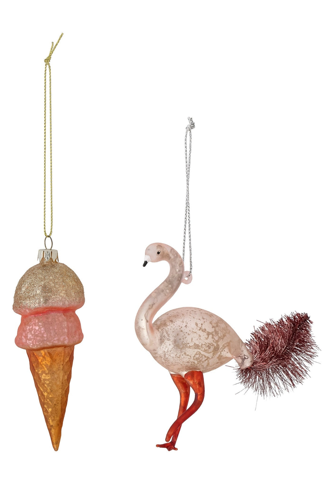 Bloomingville - Rosina Ornament, Rosa, Glas - Rose Interiør 