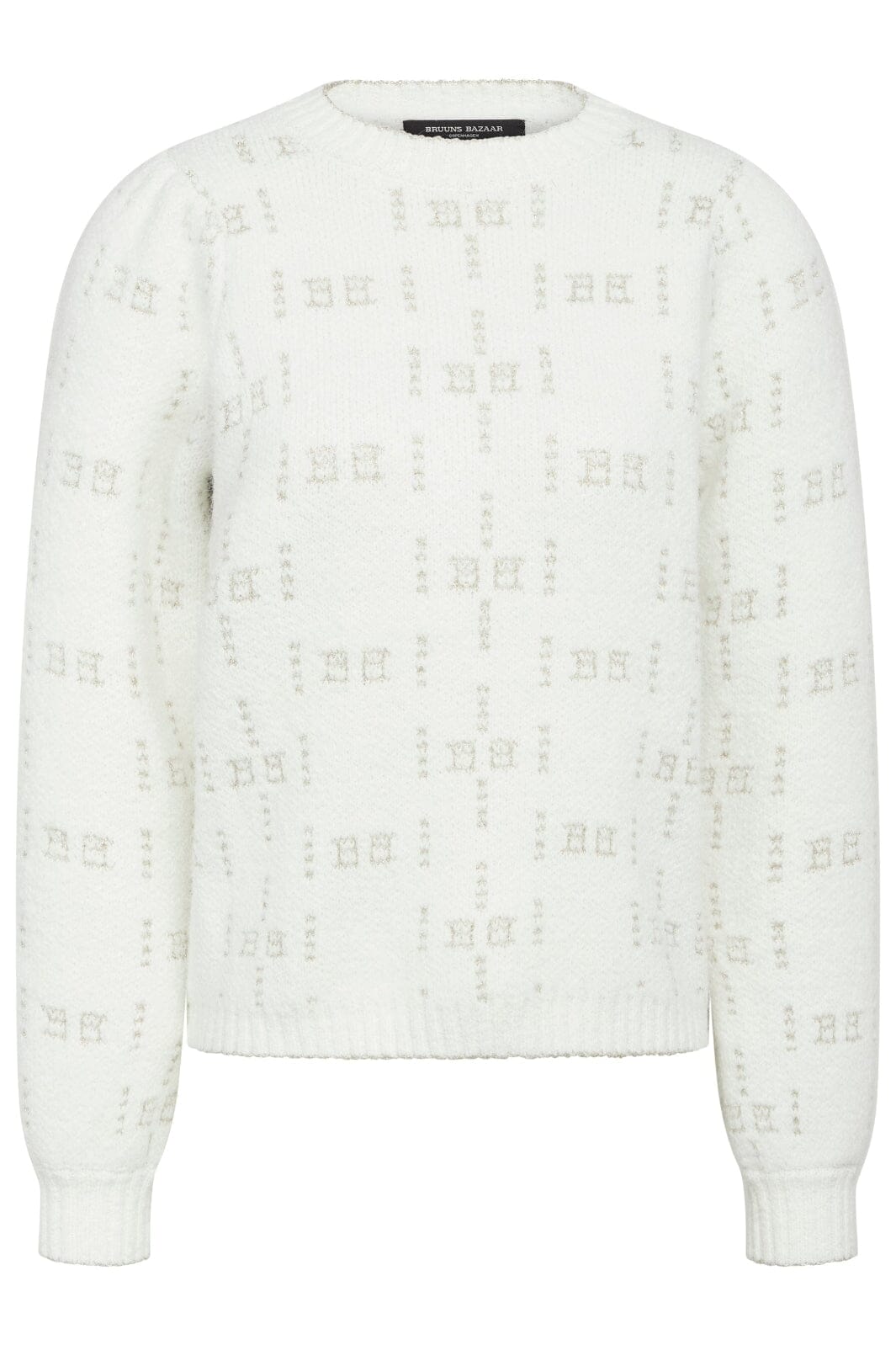 Bruuns Bazaar - Brier Elesa knit - Snow White Strikbluser 