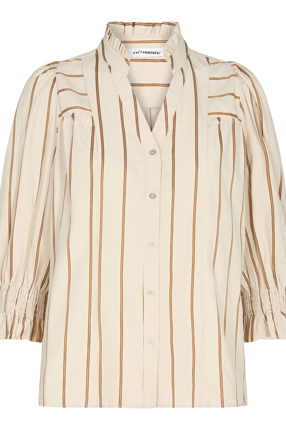 Co´couture - Cc Stripe Ss Shirt - 108 Powder Skjorter 