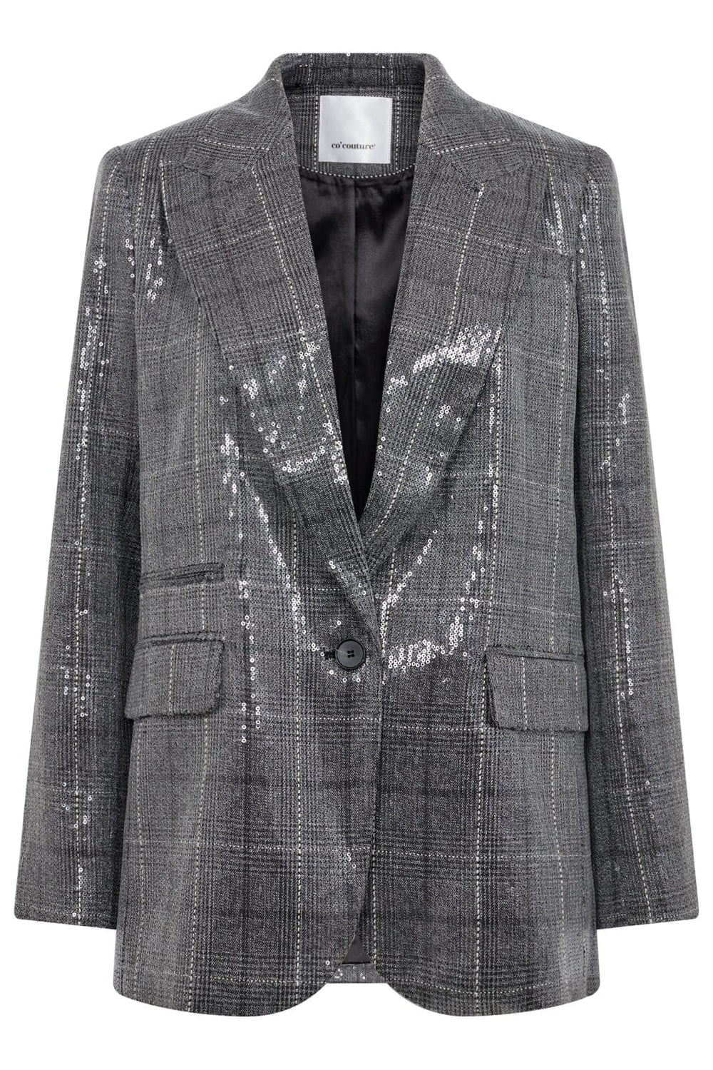 Co´couture - Checkcc Sequin Single Blazer - 139 Mid Grey Blazere 