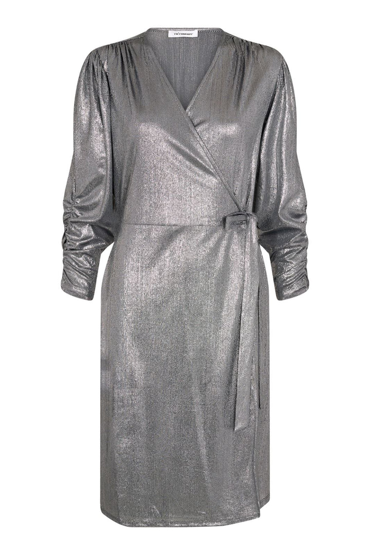 Co´couture - Glittercc Wrap Crop Dress - 138 Light Grey Kjoler 