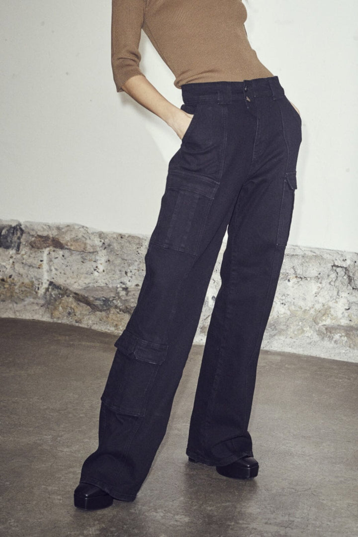 Co´couture - Jolenecc Flare Pocket Jeans - 96 Black Jeans 