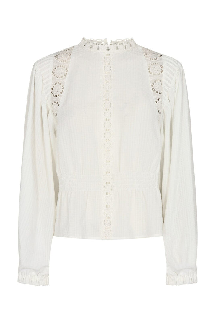Co´Couture - Magna Lace Blouse - Off White Bluser 