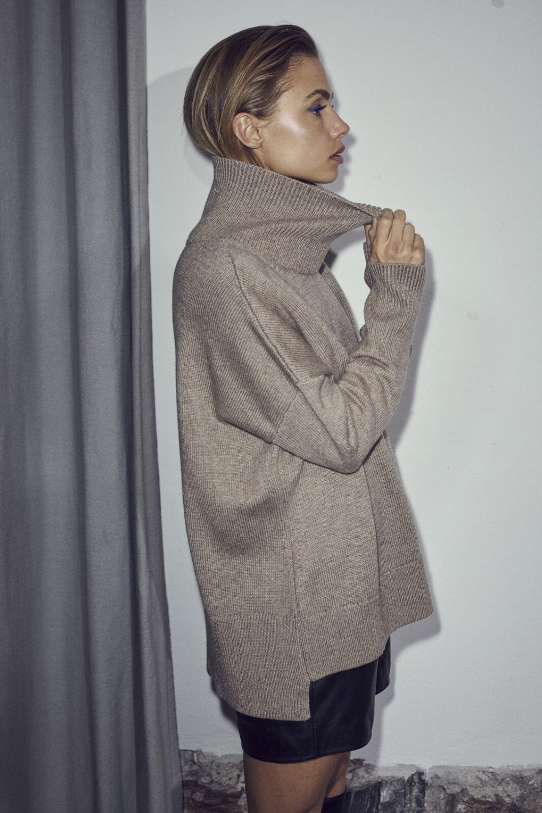 Co´couture - Majacc Roll Neck - 26 Latté Strikbluser 