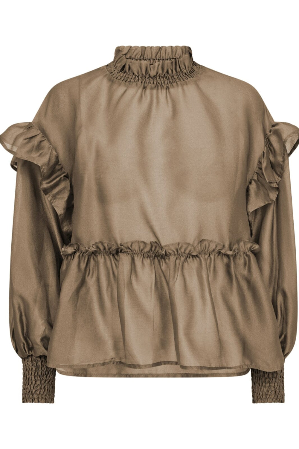 Co´couture - Moniquecc Frill Blouse - 529 Feather Bluser 