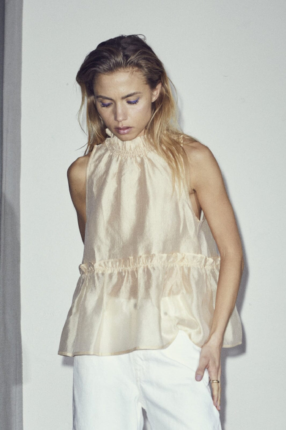 Co´couture - Moniquecc Halterneck Top - 108 Powder Toppe 