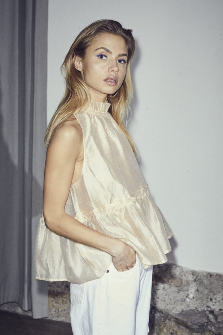 Co´couture - Moniquecc Halterneck Top - 108 Powder Toppe 