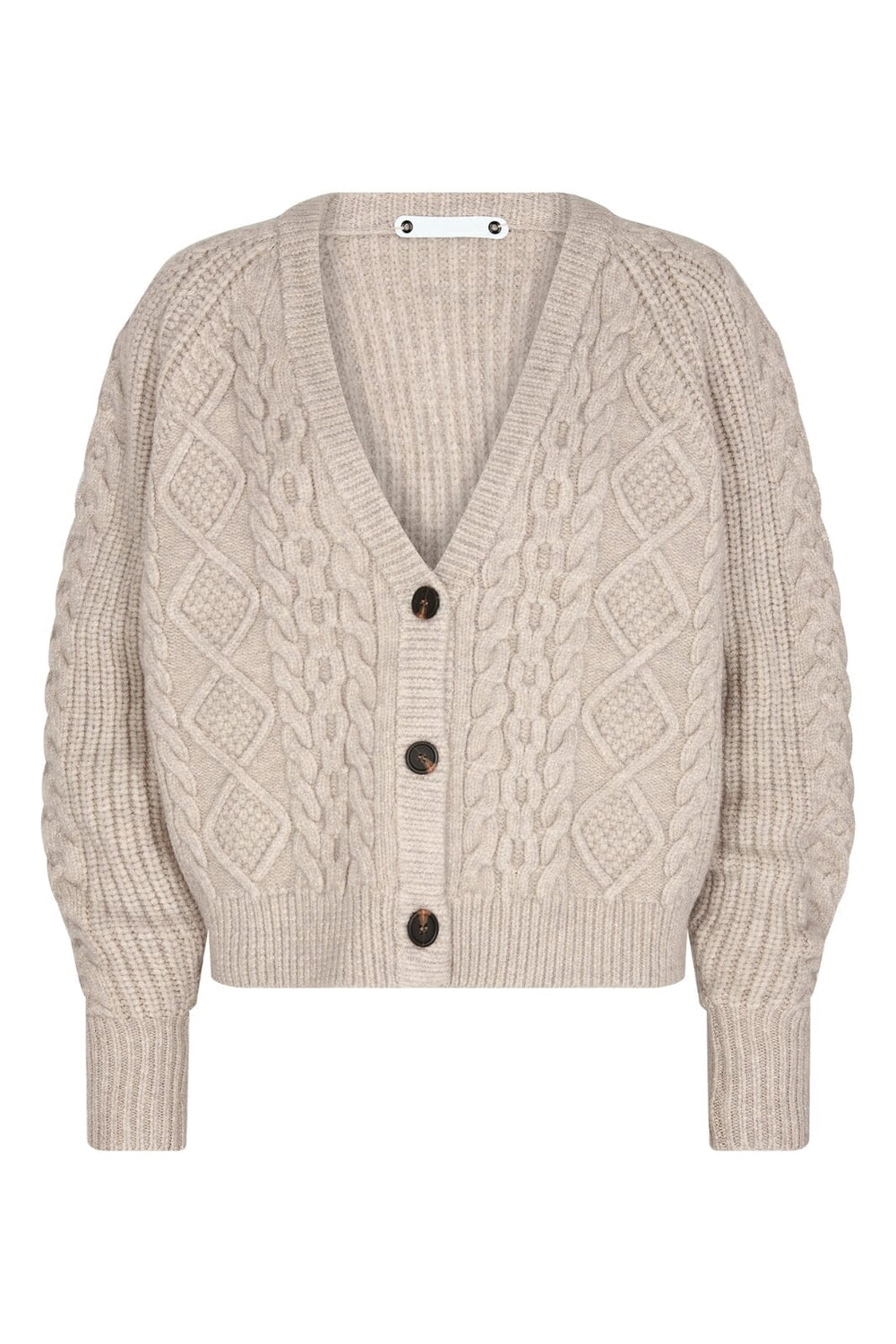 Co´couture - New Rowcc Cable Cardigan Knit - 127 Champagne Cardigans 