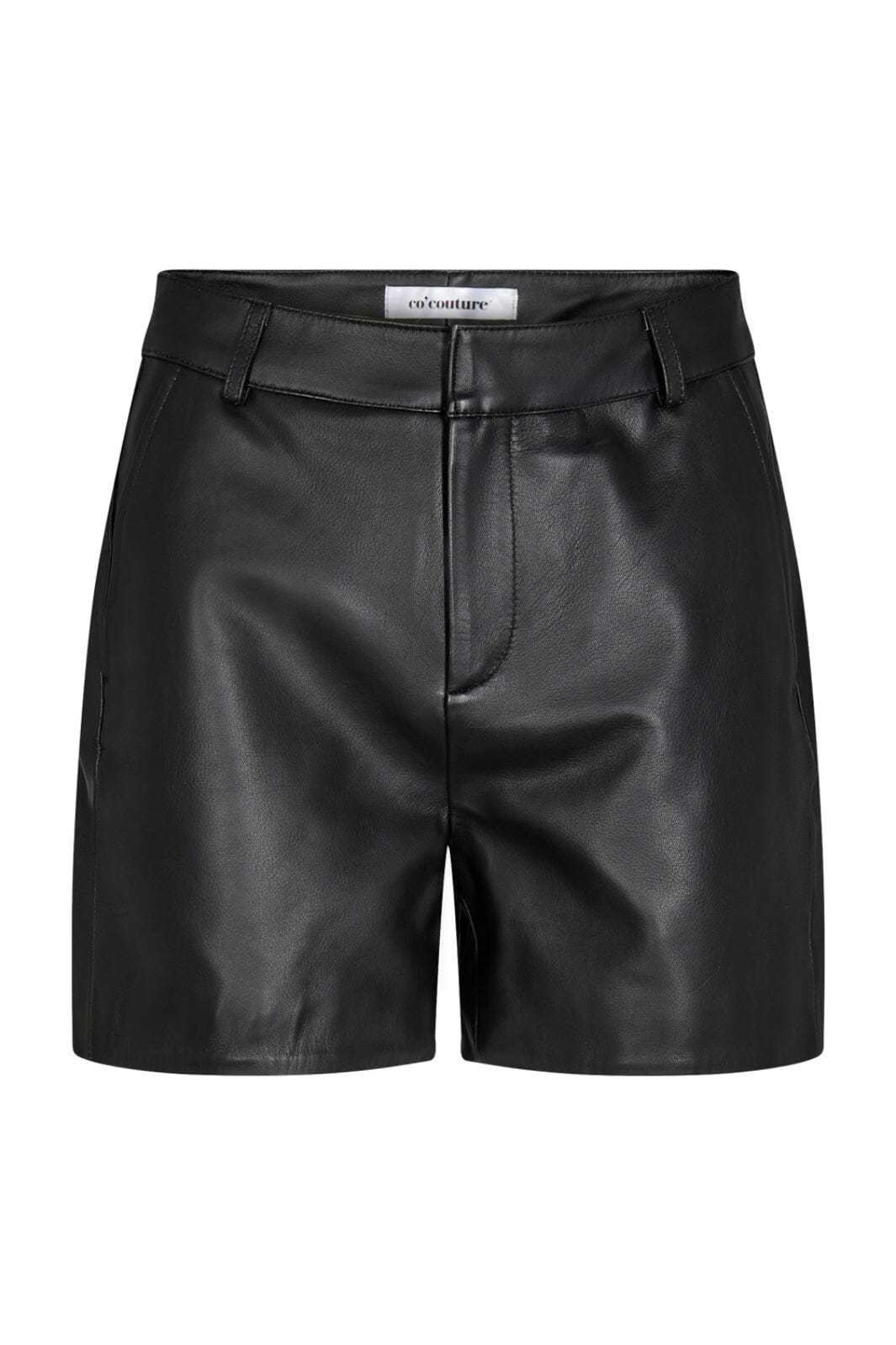 Co´couture - Phoebecc Midi Leather Shorts - 96 Black Shorts 
