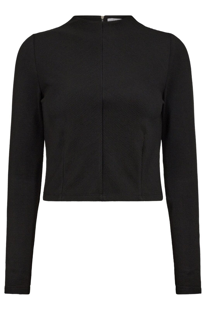 Co´couture - Picacc Crop Blouse - 96 Black Bluser 