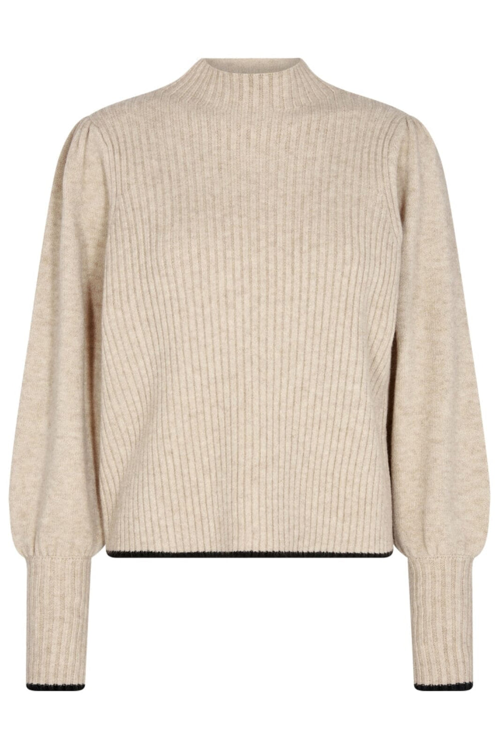 Co´couture - Rowcc Puff Rib Knit - 11 Off White Strikbluser 