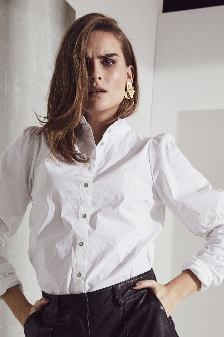 Co´couture - Sandy Poplin Puff Shirt - White Skjorter 