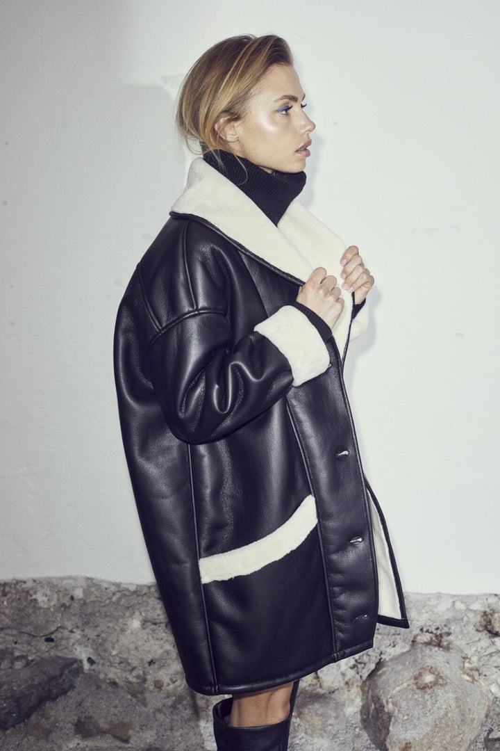 Co´couture - Shiacc Shearling Box Jacket - 96 Black Frakker 