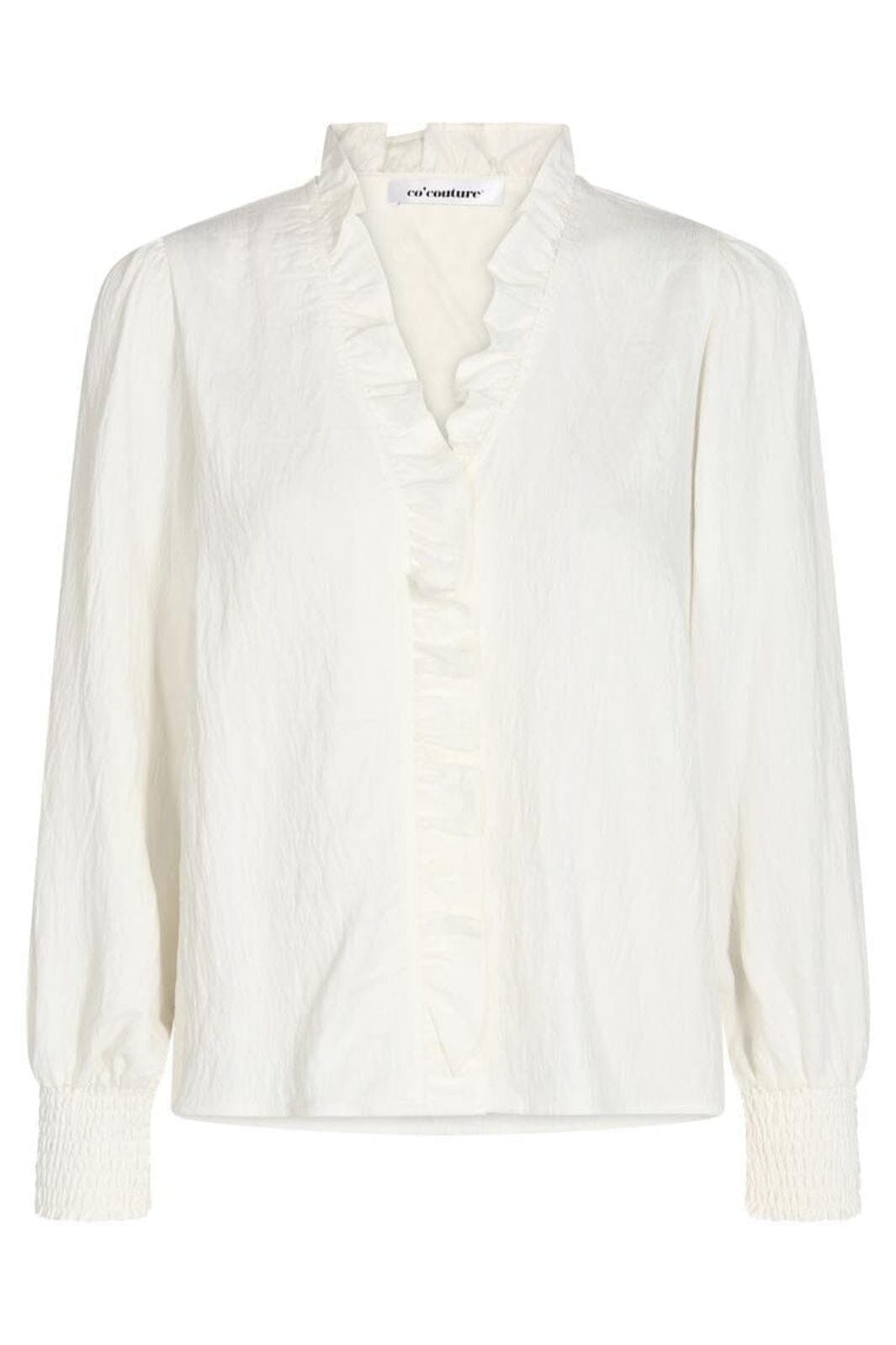 Co´couture - Suedacc Frill Shirt - 4000 White Bluser 