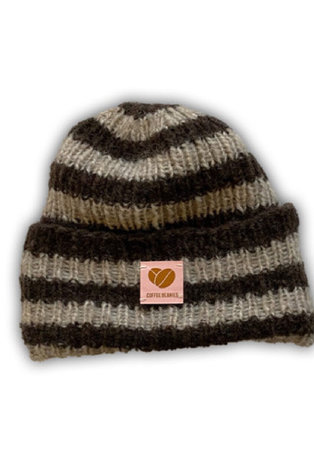 Coffee Beanies - Sky Beanie Striped - Brown Huer 