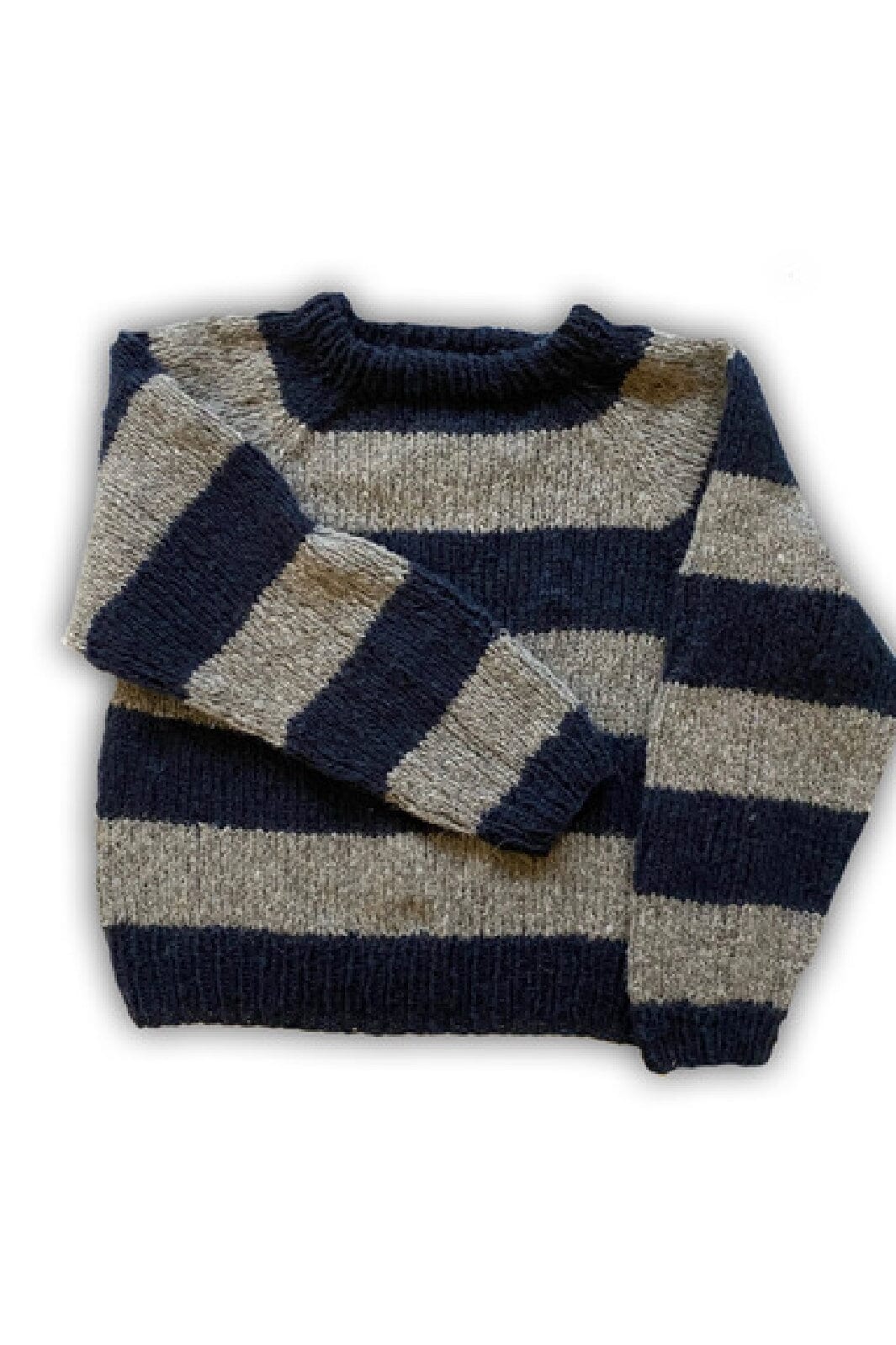 Coffee Beanies - Sweater Striped - Dark Blue Strikbluser 
