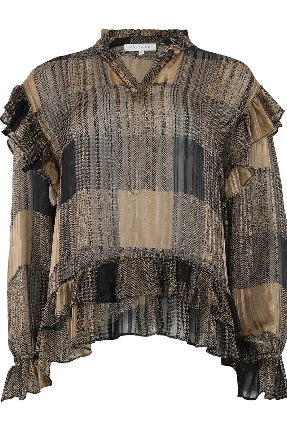 Continue - Lee Brown Print - Brown Print Bluser 