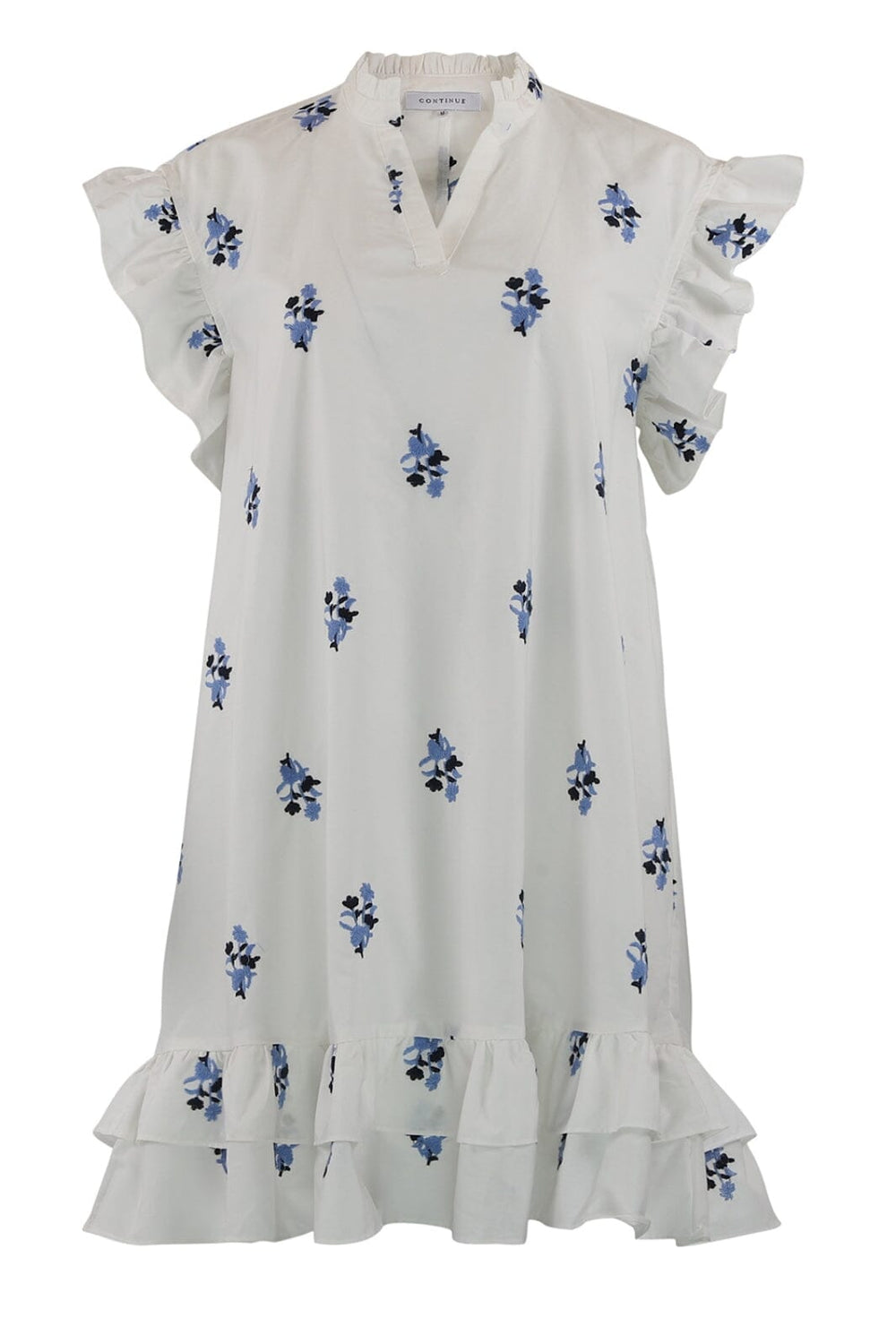Continue - Lee Embrodery Ss - White With Embro Kjoler 