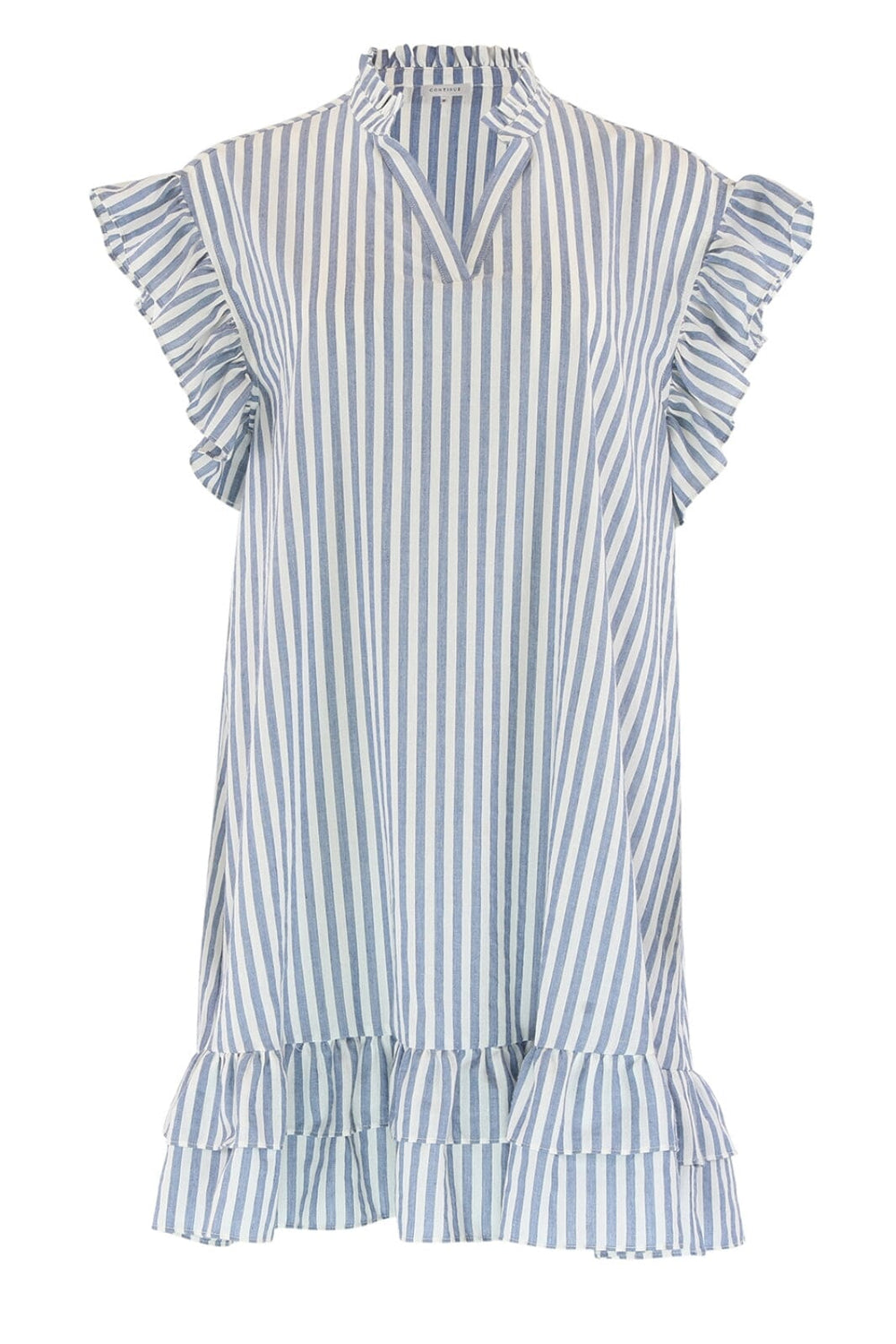 Continue - Lee Stripe Dress - 026 Blue/White Kjoler 