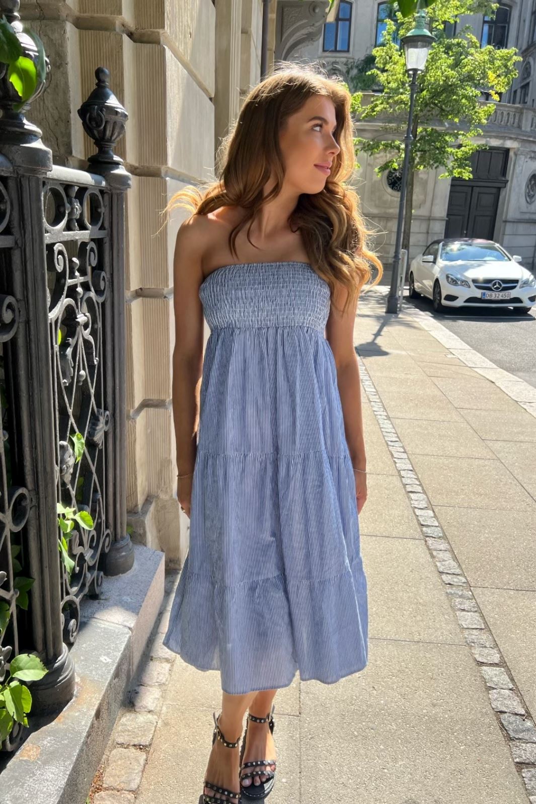 Continue - Majse Small Blue Stripe - Small Stripe Blue/White Kjoler 