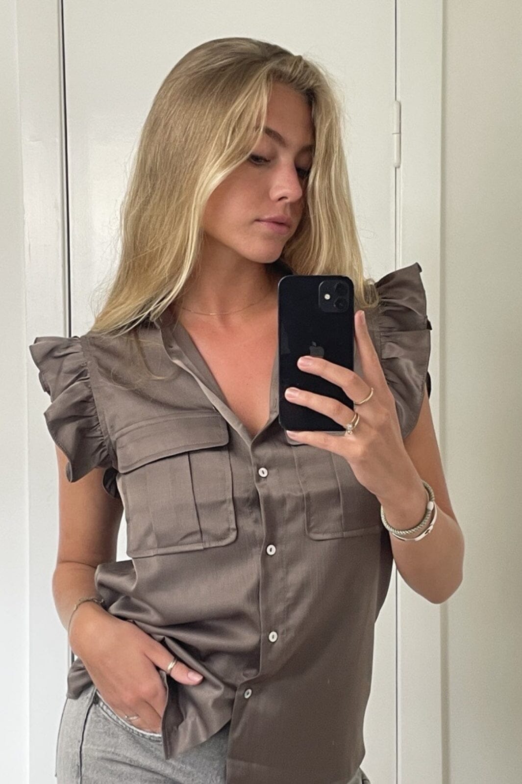 Continue - Maren Blouse - Latte Bluser 