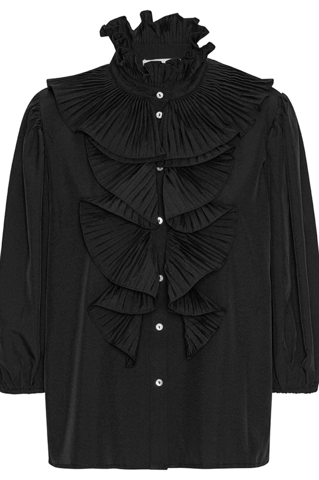 Continue - Pernille 3/4 Sleeve - 01 Black Skjorter 