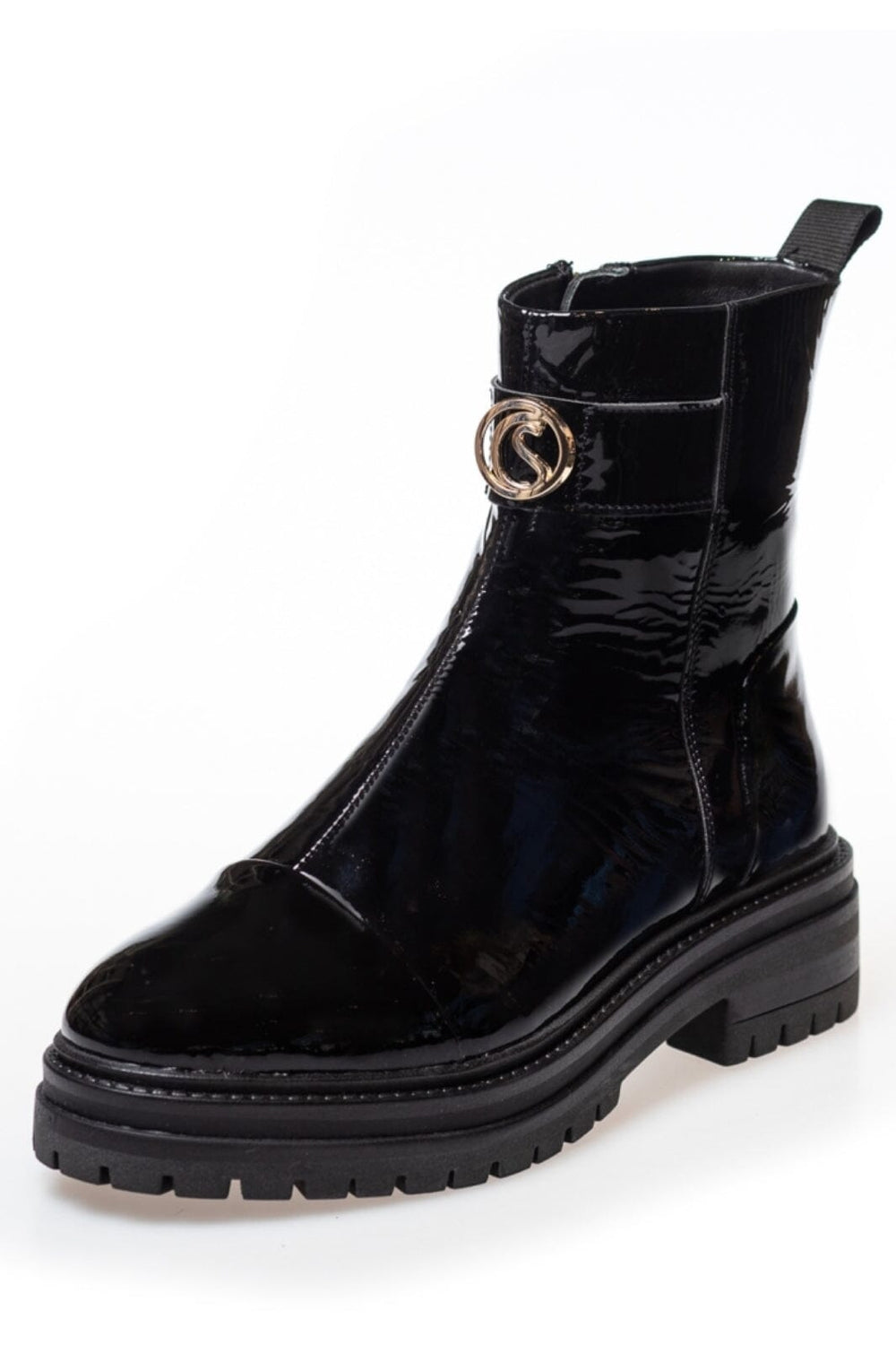 Copenhagen Shoes By Josefine Valentin - Lady Boss Patent - Black Patent Støvler 