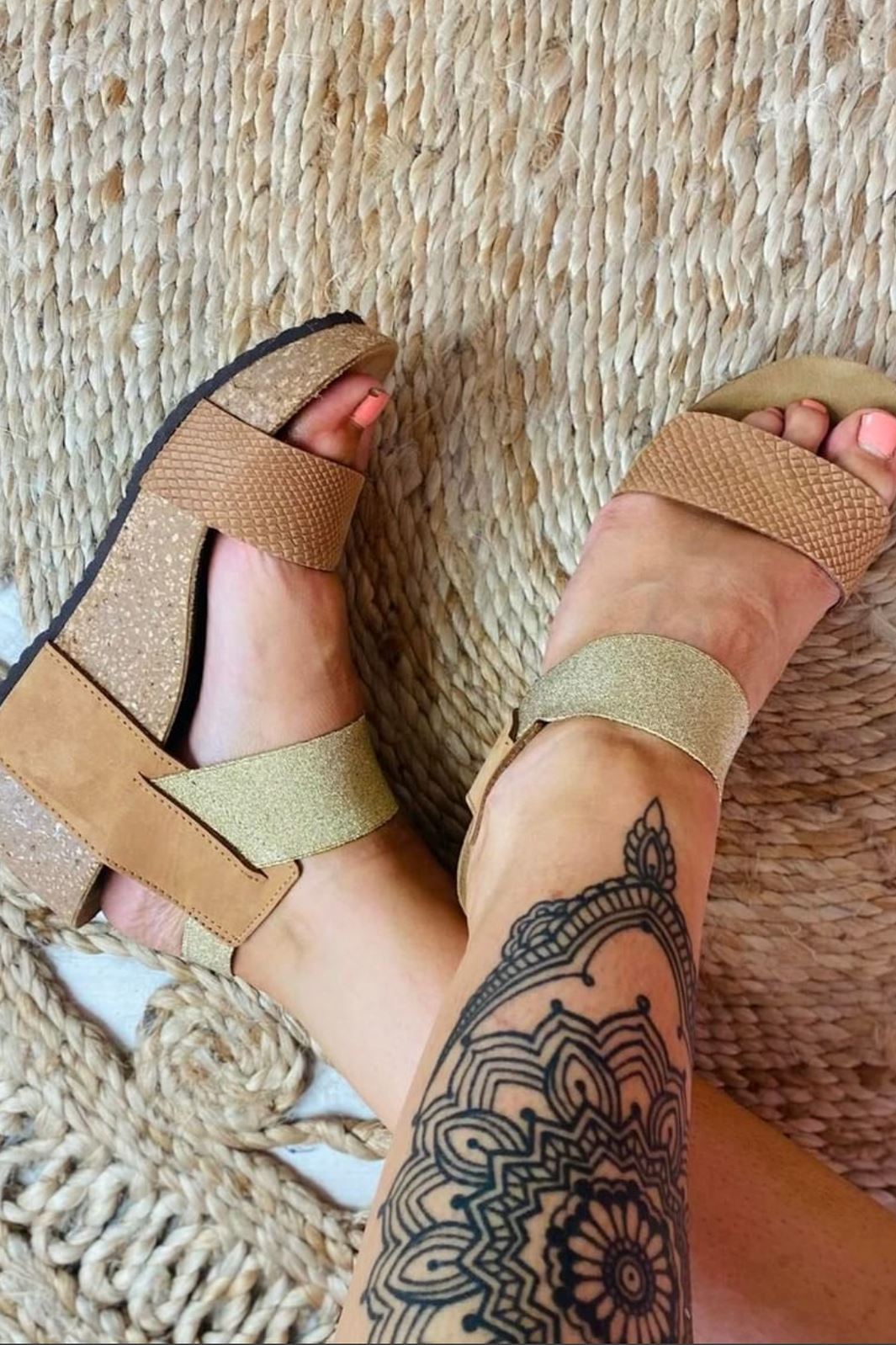Copenhagen Shoes - Daniela Snake 21 - Cognac Sandaler 